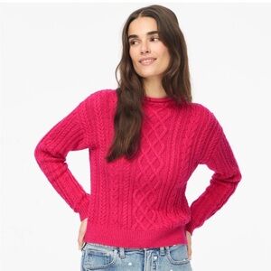J. Crew Roll Neck Cable Knit Sweater